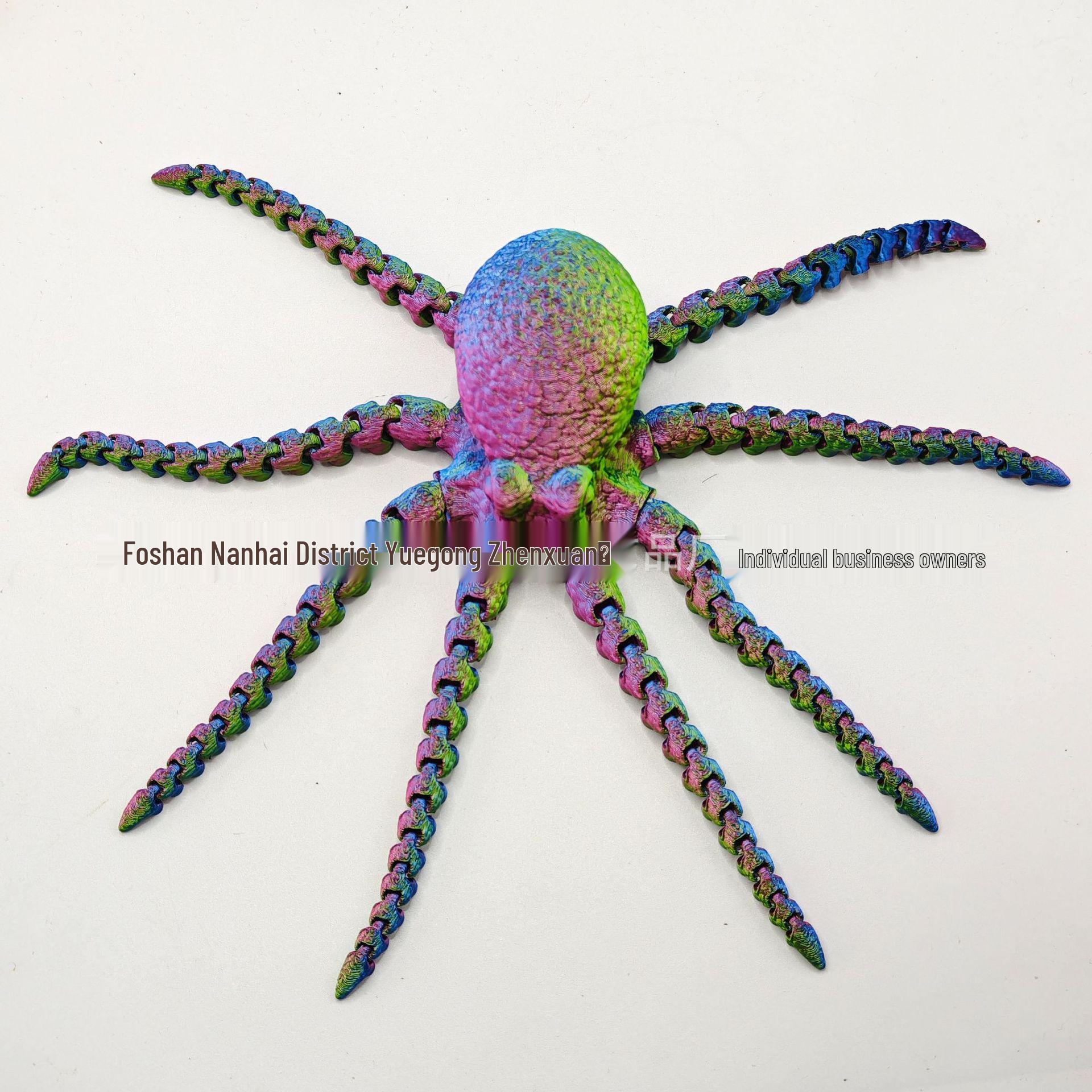 3D-печатное подвижное украшение в виде осьминога: Сцена с гигантским кальмаром или украшение для аквариума