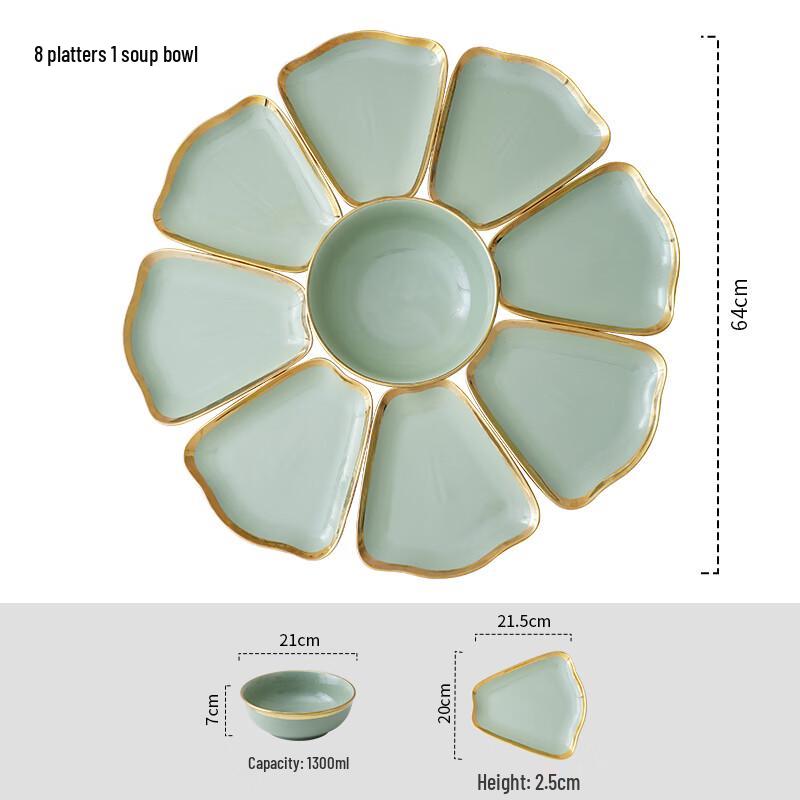 Naijiang Nordic Ceramic Reunion Dinner Platter Set
