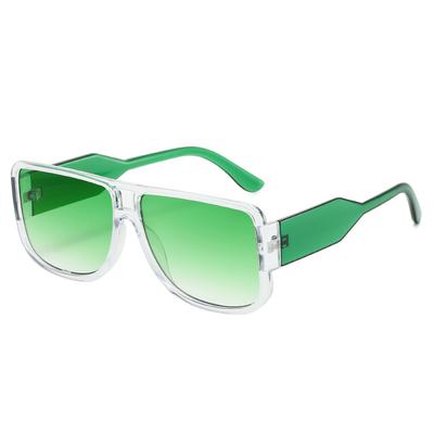 Luxury Retro Gradient Rectangular Women Sunglasses Transparent Contrast Color Frame Punk Casual Men Sun Glasses UV400
