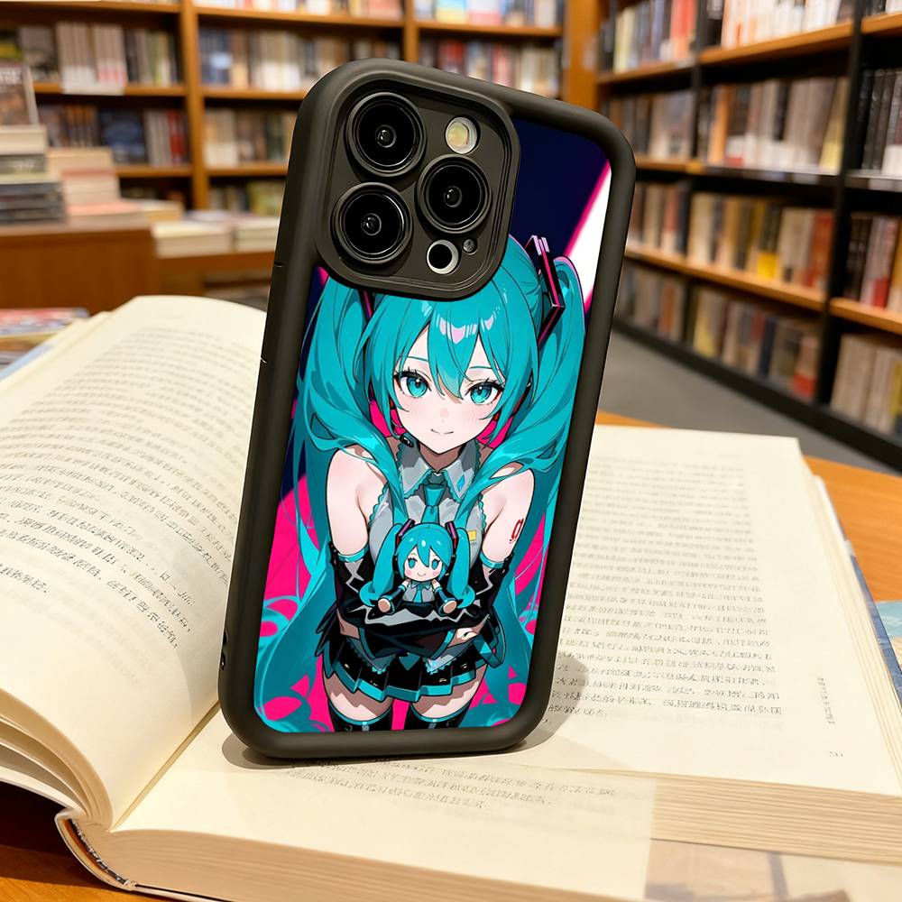 H-Hatsune M-Miku Anime Silicone Soft Phone Case For IPhone 17 Pro Max 16 Pro 15 14 13 12 11 17 Air 16E Plus Soft Cover