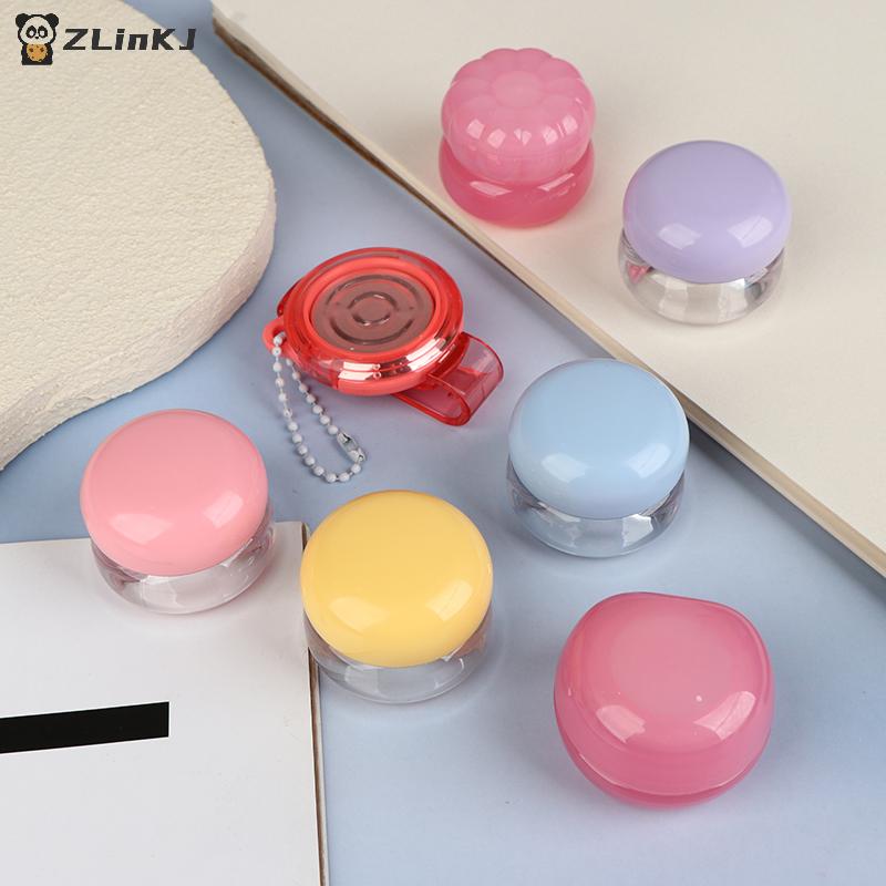 1 Stück 5g Leere Plastik-Lippenpeeling-Tiegel mit Deckel Reisebalsam Maske Hautpflegebehälter Niedlicher Rouge-Tiegel Kosmetiktiegel