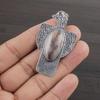 Natural Coffee Bean Jasper Gemstone 925 Sterling Silver Jewelry  Pendant 2.1" AJP-2305