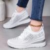 Shoes Women's Shoes Versatile Summer New Breathable Casual Shoes Mesh Comfortable Height Increasing Mom Sneakers