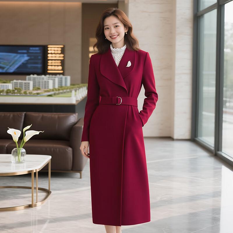 Trueman Women s Professional Wool Blend Overcoat M