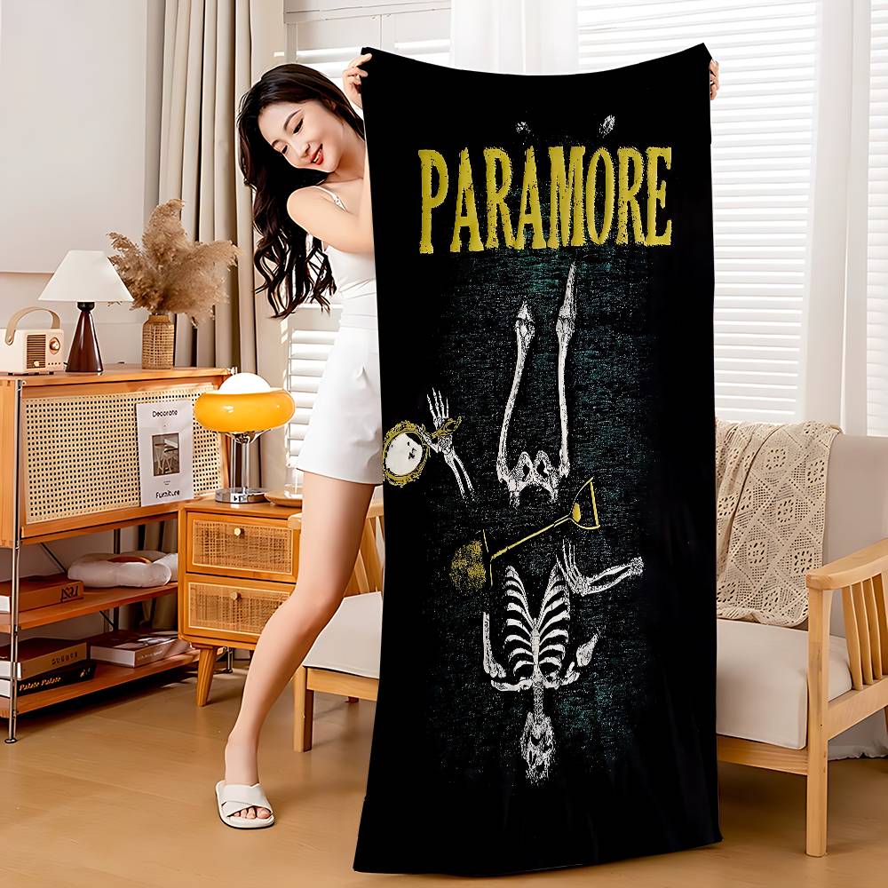 

Band P-PARAMORE Bath Towel Microfiber Soft Water Absorbing Breathable For Girl Kids Decorative Cartoon Beach Towel W30*H60(CM)