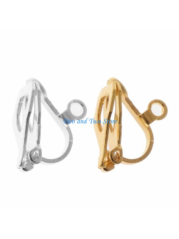HX6F 20Pcs Clip on Jewelry Findings Replacements for DIY Earring Turn Any Studs