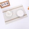 Heat Insulating Square PVC Placemats Kitchen Anti Slip Waterproof Placemats Durable Exquisite Placemats Kitchen Accessories