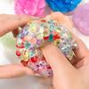 Colorful Bead Stress Ball Toy Anxiety Relief Squeeze Ball Sensory Toy Kids Teens Adults Portable Soft TPR Ball Pinch Fidget Toy