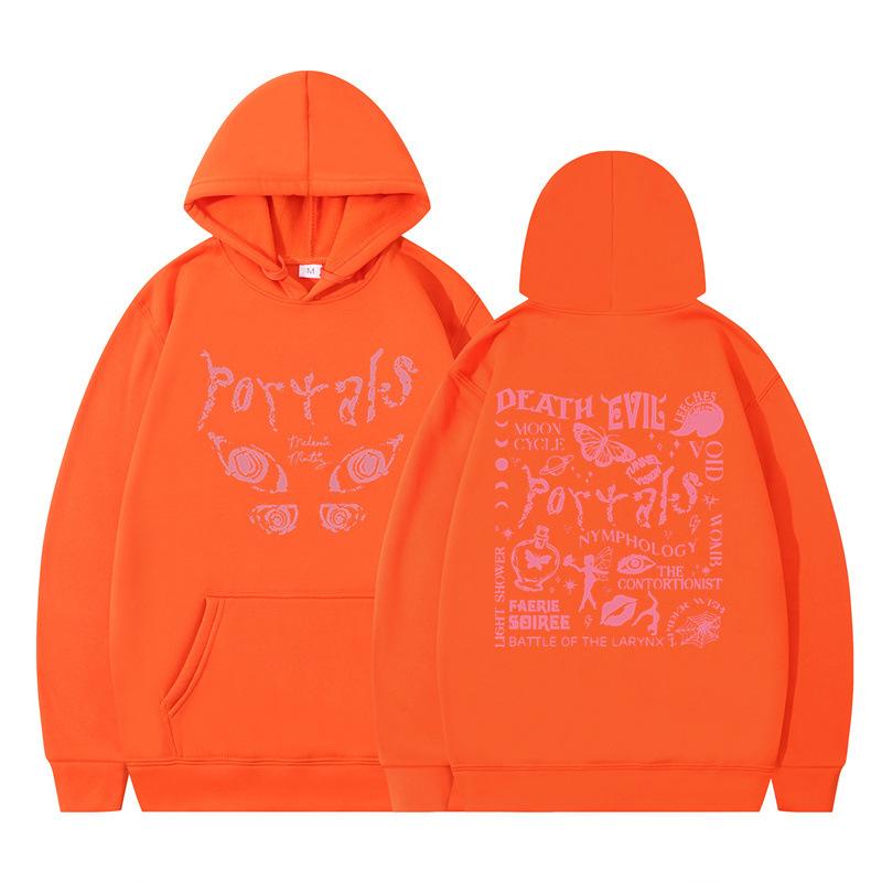 New European and American Style Loose Hip-hop Ins Hoodie with Plush Little Witch Street Hoodie for Foreign Trade Autumn and Winter