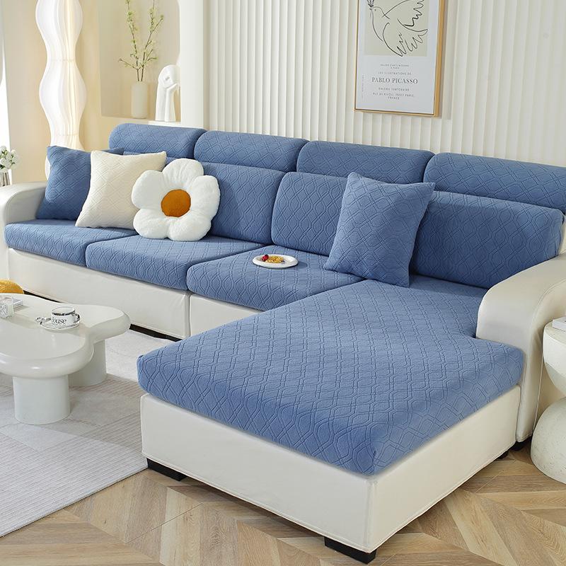 Thickened Elastic Sofa Cover Non-slip Simple Sofa Cover Cover Four Seasons Universal Solid Color Sofa Cushion Cover Full Cover Cloth