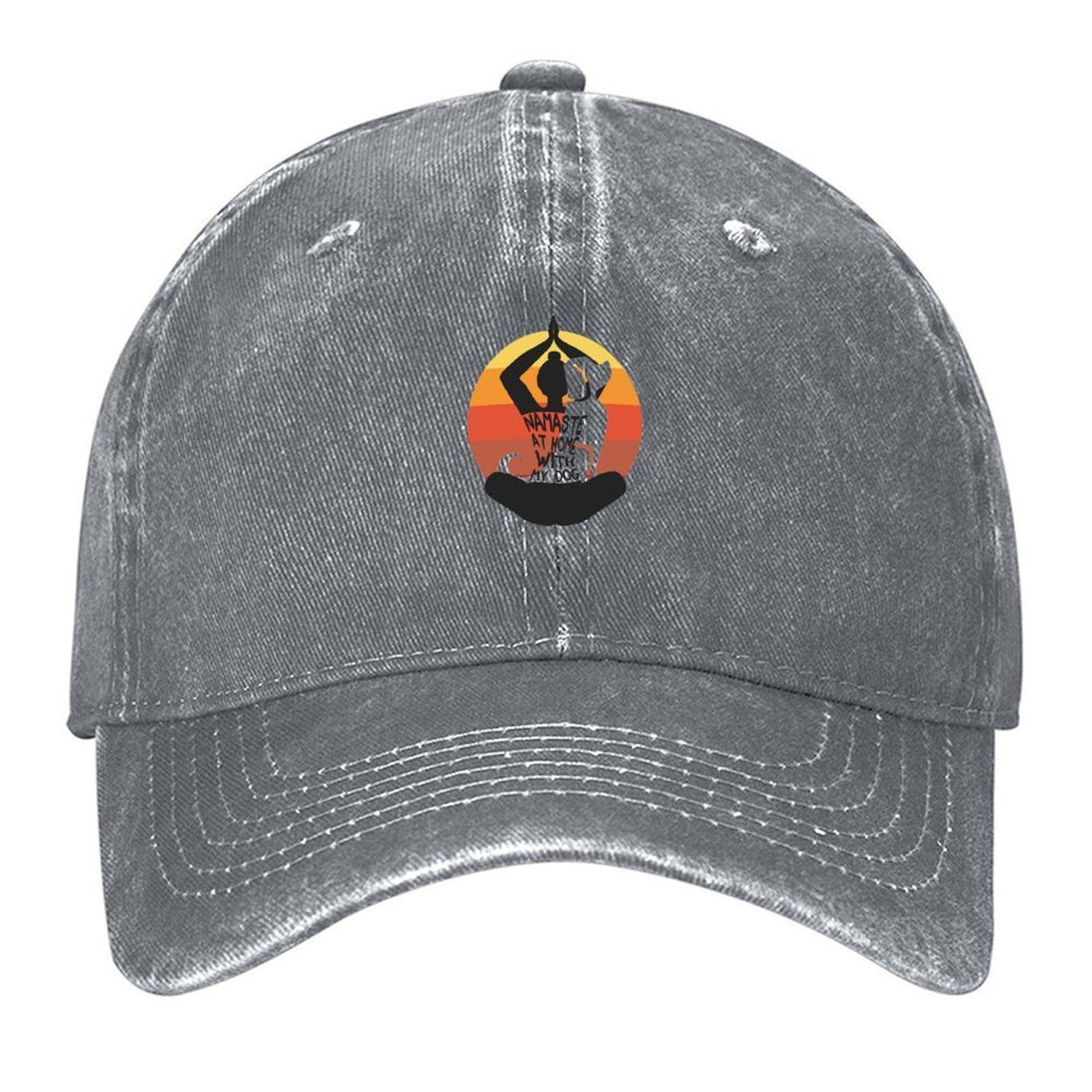 Namaste At Home With My Dog Baseball Cap Visor Uv Protection Solar Hat Golf Cap F Mens Womens
