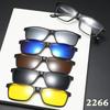 2 In 1 Custom Polarized Optical Magnetic Clip Magnet Clip Sunglasses Clip On Sun Glasses Small Square Frame