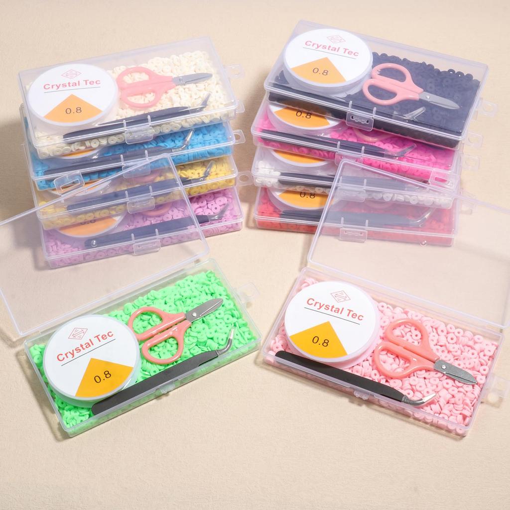 1000pcs/box Multi-color Polymer Clay Beads Clay Beads Slices, Polymer Clay Spacer Bead Chips Beads For Jewelry Making DIY Handmade Accessories