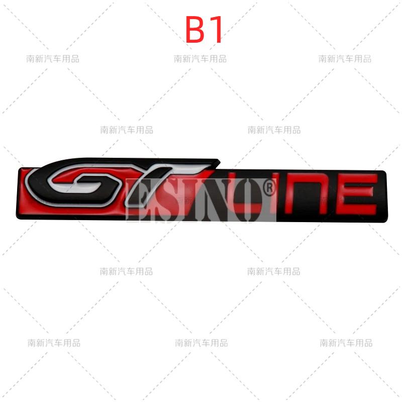 Car GT GTI Line 3D Metal Chrome Zinc Alloy Emblem Car Badge Body Fender Adhesive Emblem