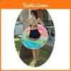 Adult Rainbow Flower Swim Ring Thick Pvc Swim Ring Gradient Color Water Ring