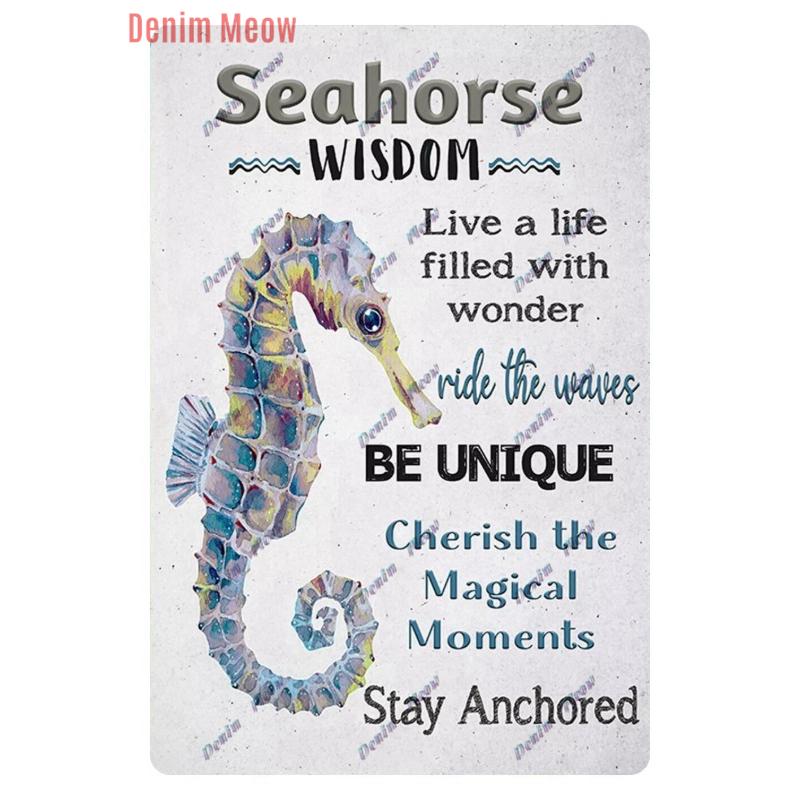 Vintage Sea Turtle Decor, Sea Snail, Metal Tin Sign, Nautical Beach Ocean Theme, Retro Seaside Underwater Summer Plates, WY283