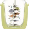 Skater Straw Water Bottle with Shoulder Dinosaur Picture One-Push Strap, 780ml, Book, PDSH8DX-A