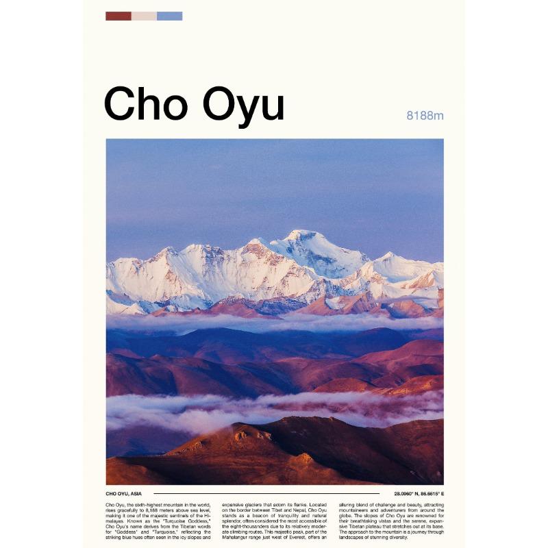 Mountains rivers City Forest Mount Everest Mount Kilimanjaro Poster Print Canvas Painting WallArt Picture Living Room Home Decor