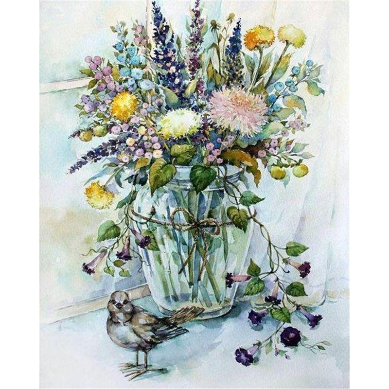 

Новое поступление алмазная живопись цветок комплект алмазная живопись Алмазная вышивка распродажа полная круглая дрель мозаичные украшения для дома Full Round 20x25CM