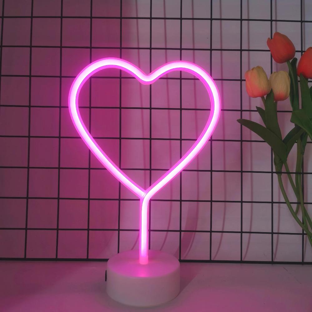 1PC Desktop Neon Light USB/Battery Powered for Room Birthday Party Wedding Decoration Ideal Mother's Day Valentine's Day Gift