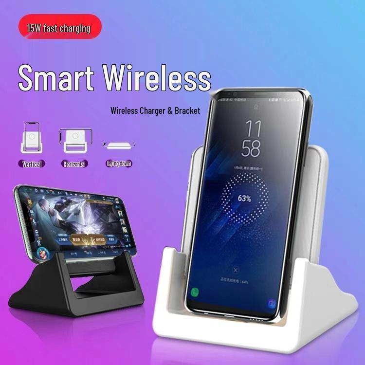 Vertical Desktop Wireless Fast Charger & Bedside Phone Holder for Men and Women