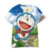 Anime Doraemon 3D digital bedrucktes Kinder-T-Shirt Oberteil, geeignet für tägliche Freizeit-Jungen-Kurzarm, neu für 2025