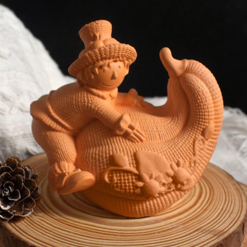 Molde de Vela de Abóbora Palhaço Moldes de Silicone para Halloween Moldes de Enfeites Moldes de Fundição Moldes de Gesso para Decoração de Casa