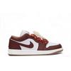 Jordan Air Jordan 1 Cushioning Slip Resistant Abrasion Resistant Low top Vintage Basketball Shoes Women's White Red DC0774-130(Team59-)