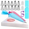 Nordic Disposable Piping Bags & Tips Set for Cake Decorating
