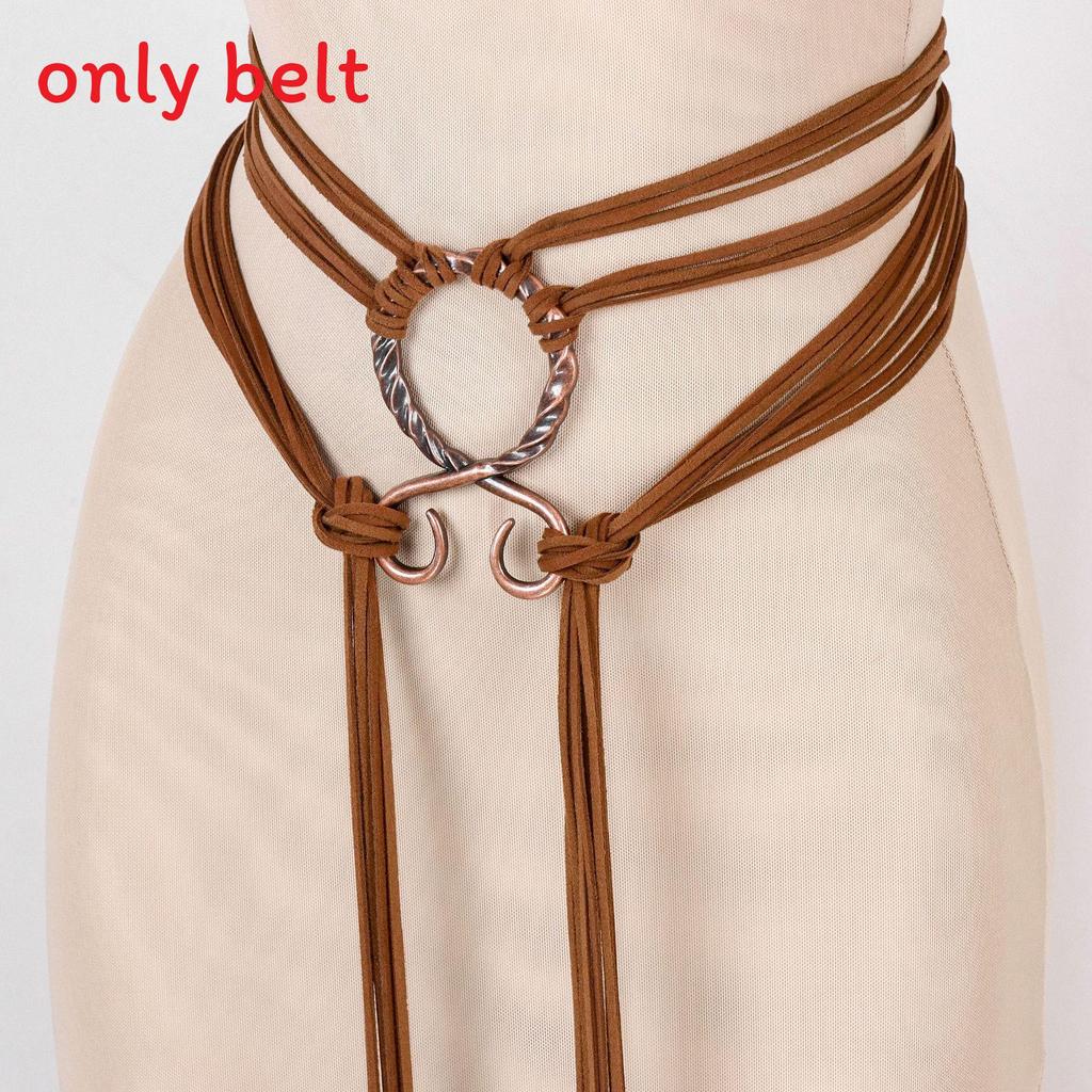 Medieval Renaissance Green Snake Belt With Decorative Buckle For Cosplay And Costume Accessory