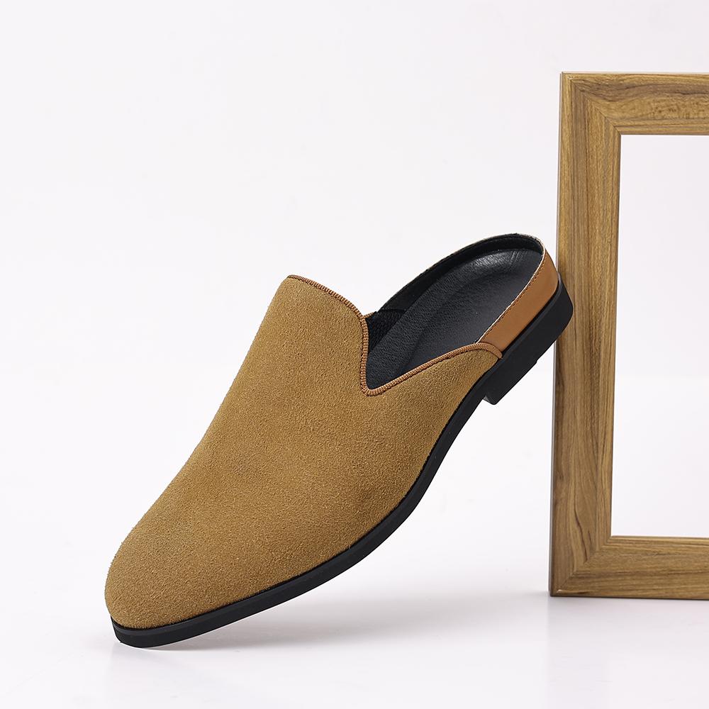 Fashion New Arrival Men's Muller Shoes Business Driving Flats Stylish Style Male Casual Shoes Outdoor Lazy Loafers Leather Slip On Flats