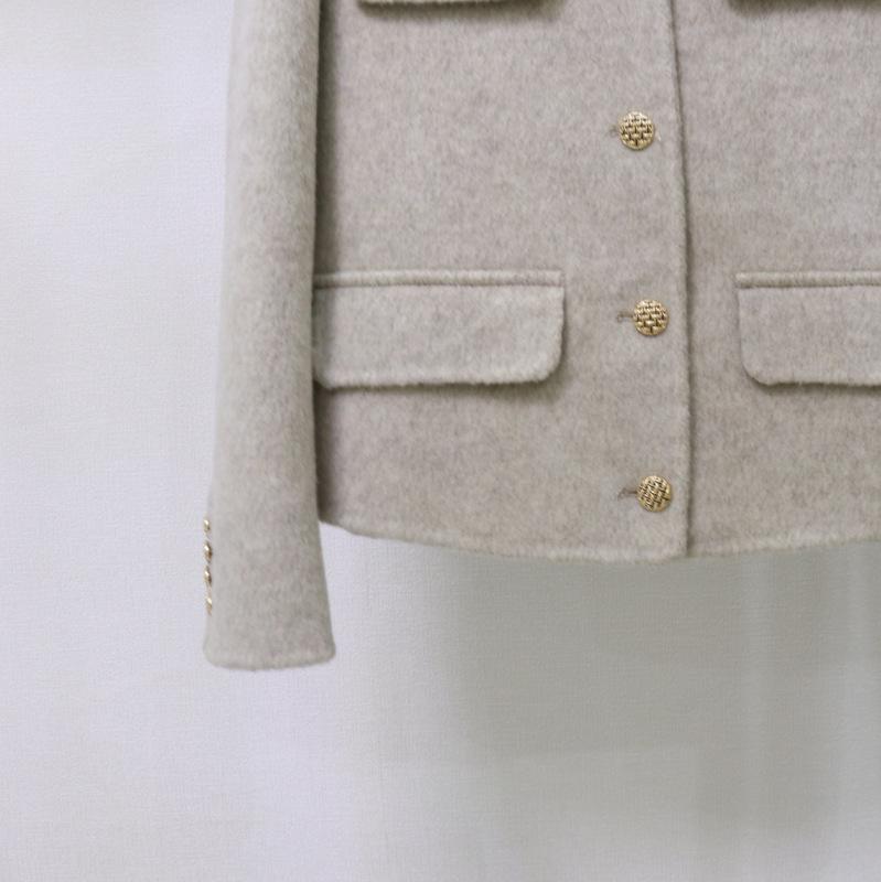French Style Women's Double-Sided Wool Coat – Petite, Stylish, Versatile Short Jacket