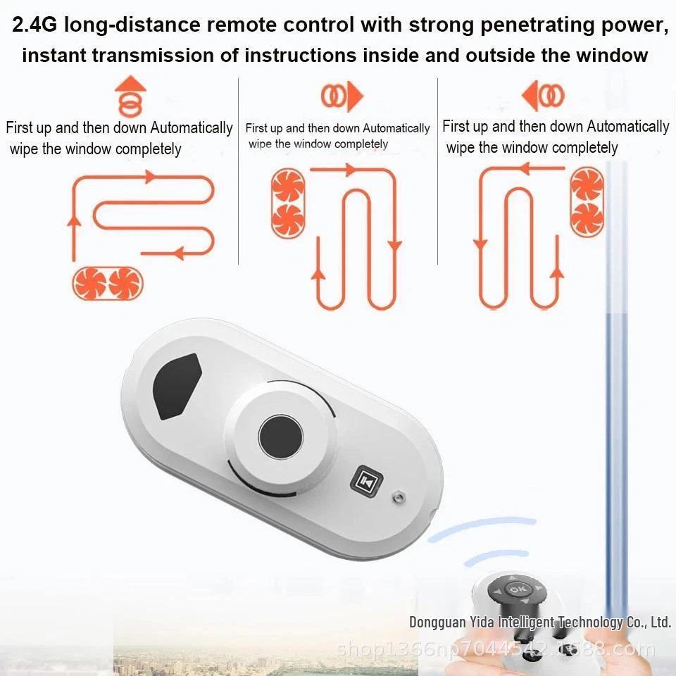 Automatic Remote-Controlled Smart Window Cleaning Robot US Standard F36 белый
