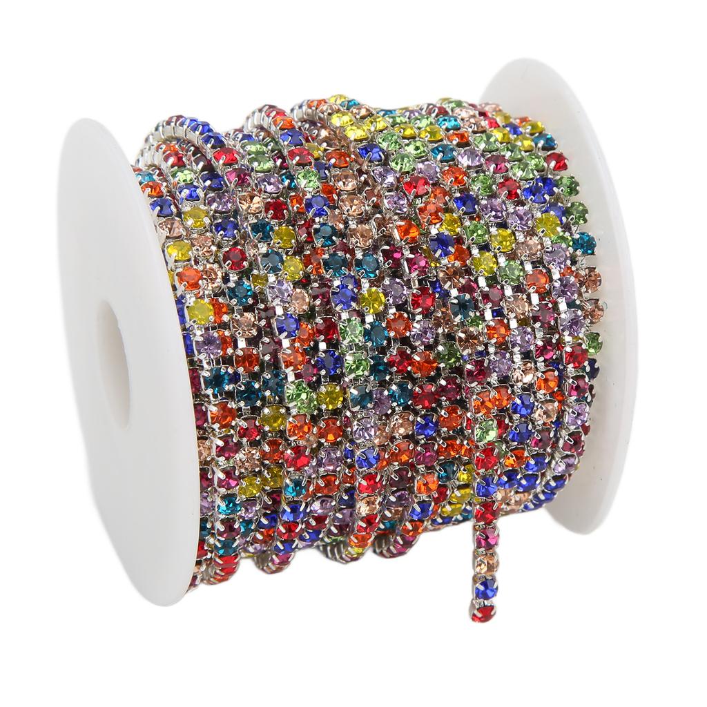 Rhinestone Trim Colorful Glittering 10 Meters Rhinestone Trim for Household DIY Craft Clothes
