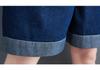 2026 Summer Washed Denim Casual Slimming Plus Size Five-Point Overalls Dress