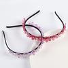 Handmade Braided Rhinestone Flower Headband - Korean Style Hair Accessories for Women and Girls