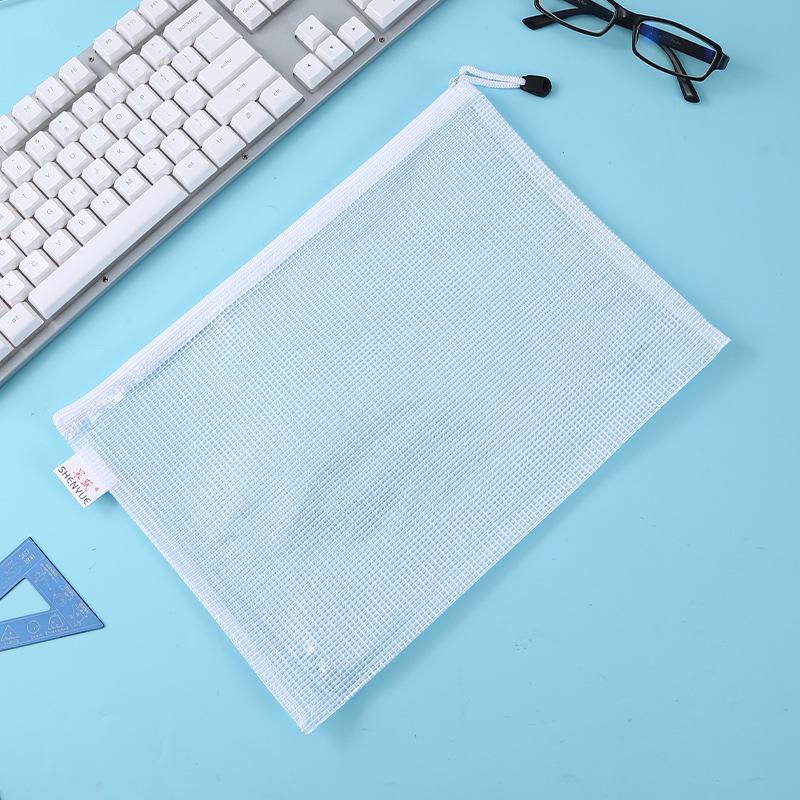 A4 wasserdichte Netz-Reißverschlusstasche: Transparente Schülertasche & Dokumentenaufbewahrung
