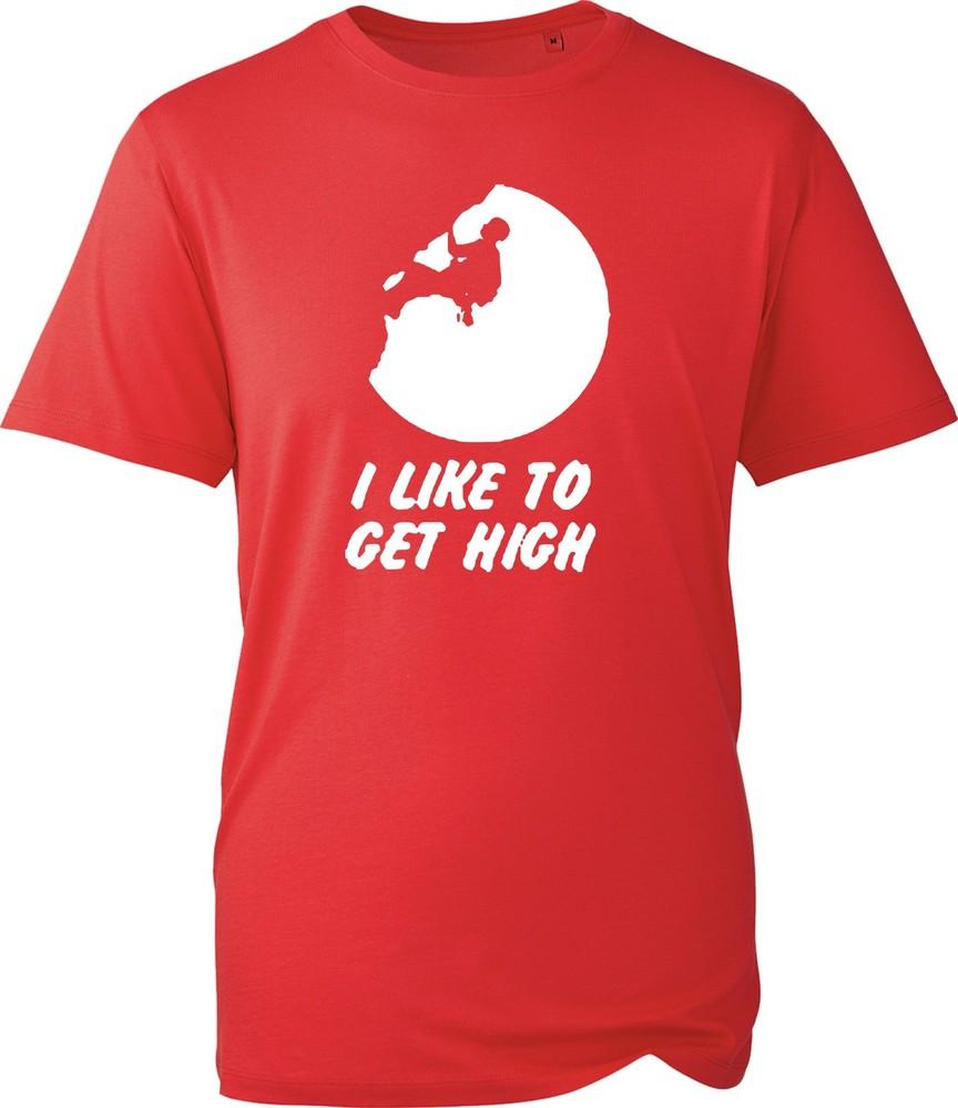 I Like To Get High Tshirt Rock Climbing Bouldering Unisexs Unisexs Kids Sport Top S