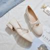 Mary Jane Women's Shoes New Summer Mid-heel Skirt Thick Heel Single Shoes Women's Soft Sole Not Tired Feet Doudou Shoes