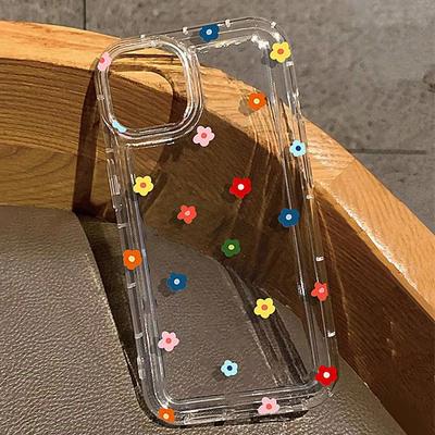 Blumen Klare Handyhülle für iPhone 16 Pro Hülle iPhone 13 15 11 12 14 Pro Max 7 8 16 Plus XR XS X SE Airbag Soft Cover