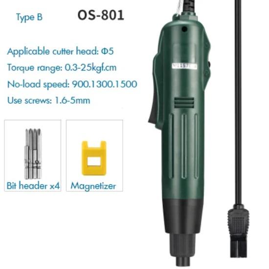 Destornillador Eléctrico Universal OS-801, 802, 803 Par, Velocidad Ajustable Destornillador Eléctrico con 4 Puntas Se Adapta a Broca de 4mm/5mm/6mm