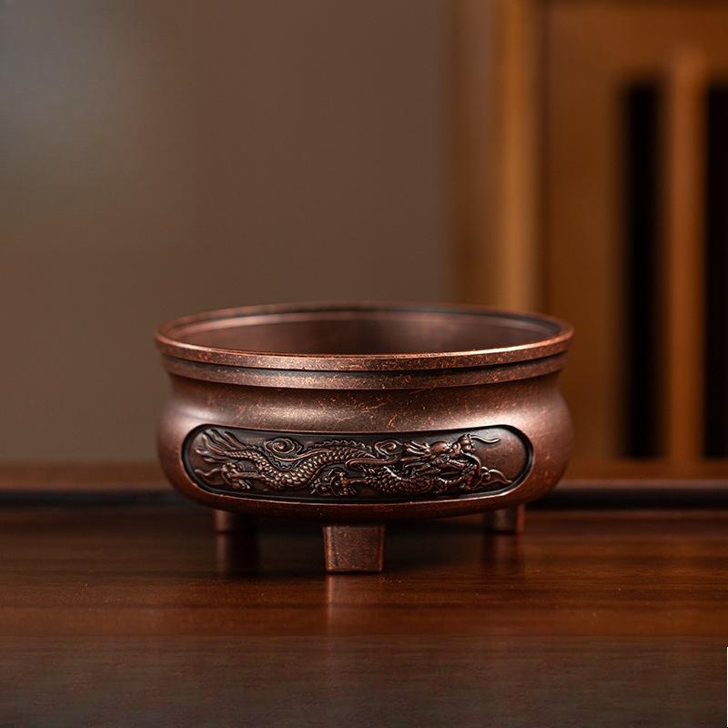 Alloy Tripod Incense Burner for Home Sandalwood Agarwood Coil Stick Aromatherapy Tea Table Zen Meditation Decor Gift