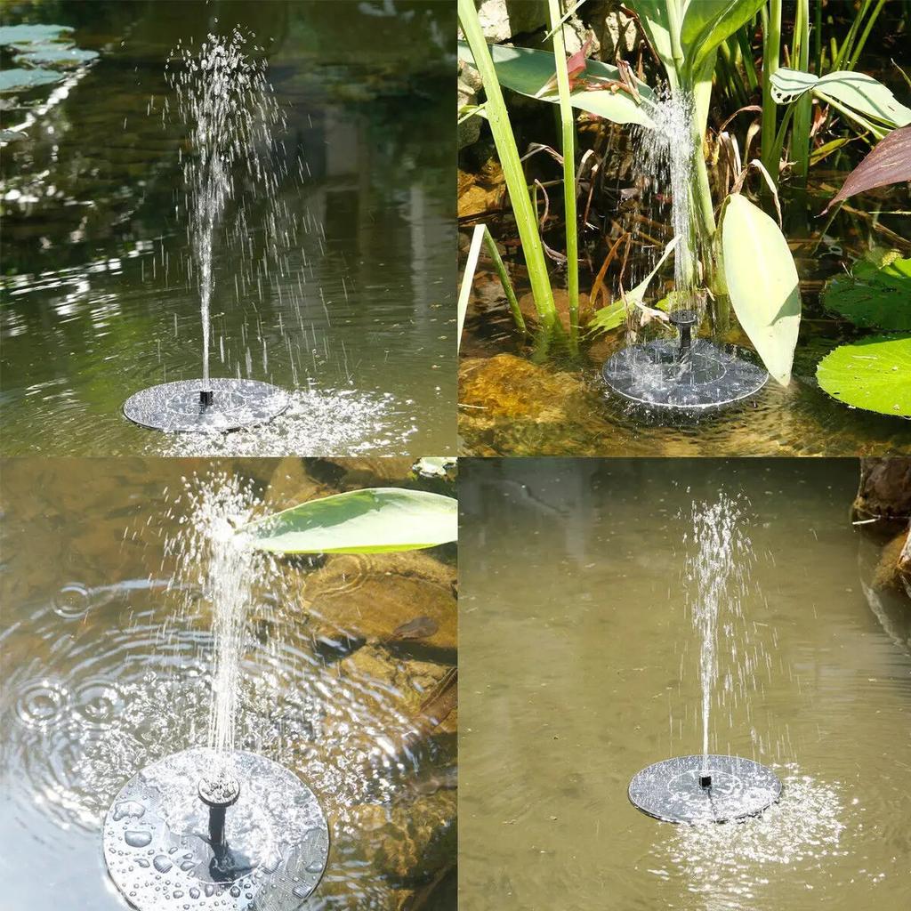 16 cm Mini-Solar-Brunnen, Pool, Teich, Wasserfall, Sonnenbrunnen, Gartendekoration, Outdoor-Vogelbad, solarbetriebener Brunnen, schwimmendes Wasser