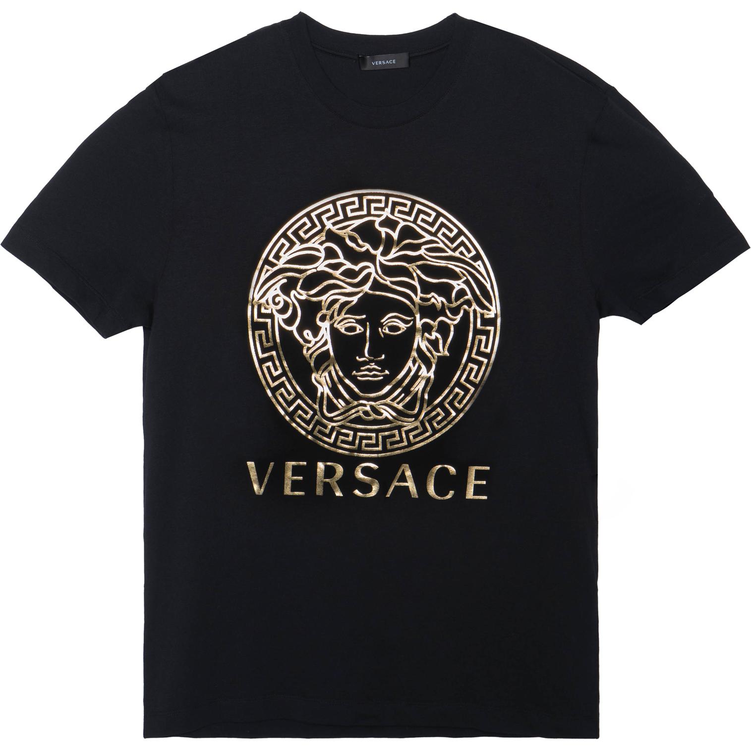 VERSACE Men Logo Medusa Print Short-Sleeve