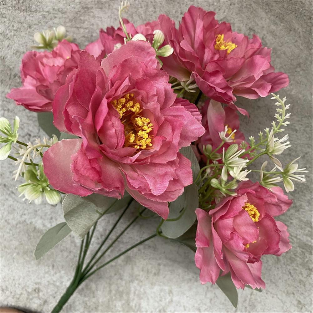 Roadside Decor Realistic Floral Arrangement Home Decor Flowers Peony Bouquet For Wedding Aisle Home Decoration Table Centerpiece