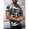 Camiseta com Estampa 3D Camuflada Moda Hip-Hop Estilo de Rua Masculina Casual Gola Redonda Verão Solta Manga Curta