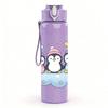 1PC Cloud Twin Penguin Art 750ml Color Plastic Sports Water Bottle Leakproof Flip Straw Lid Suitable for Sports Office Home Use