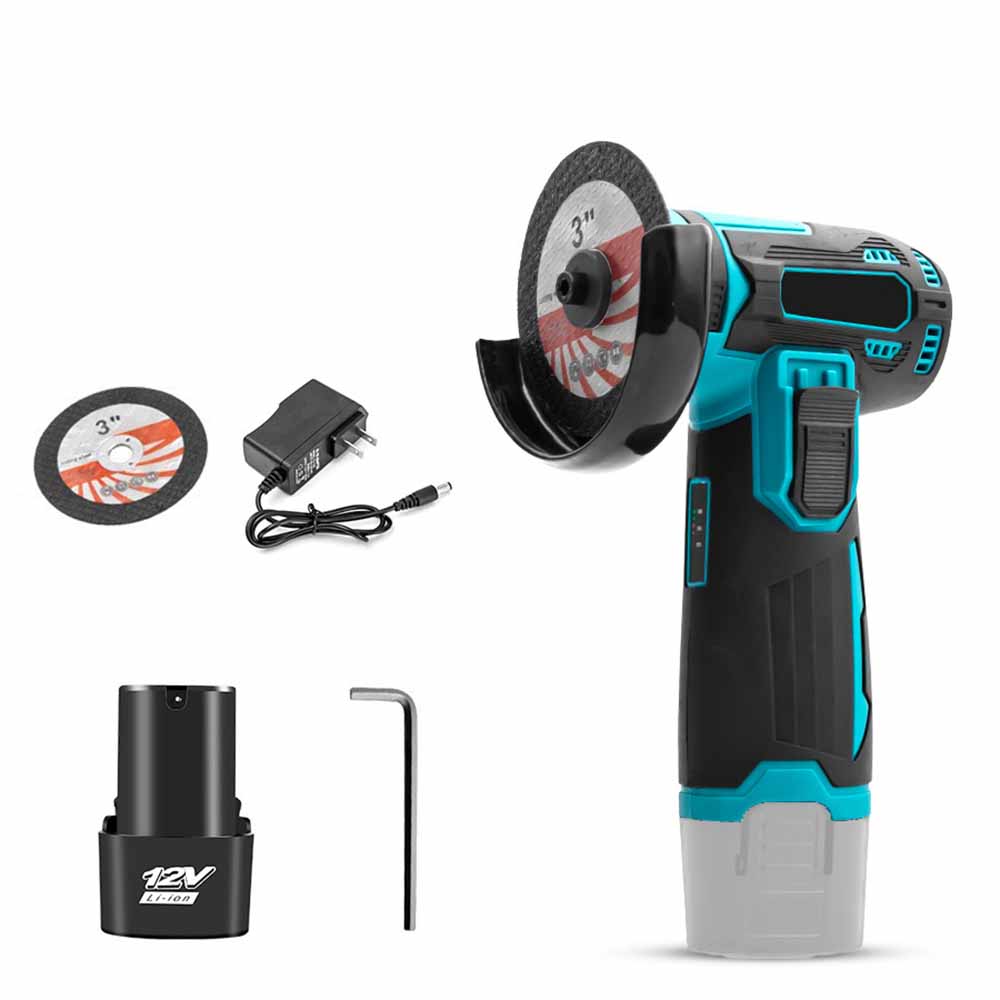 12V Mini Angle Grinder 19500rpm Household Rechargeable Cutting Machine Polishing Machine Electric Hand Grinder Polishing Machine