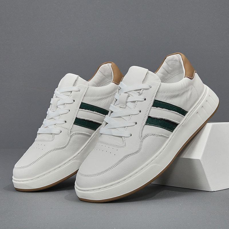 Fashion New Cowhide Platform Men's Board Shoes Designer Soft-soled Cow Leather Casual Sneakers for Men Fashion Luxury Zapatos De Hombre