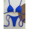 New Solid Color White Bikini Women Suit Low Waist Lace-up Fashionable Swimsuit Two-piece Set